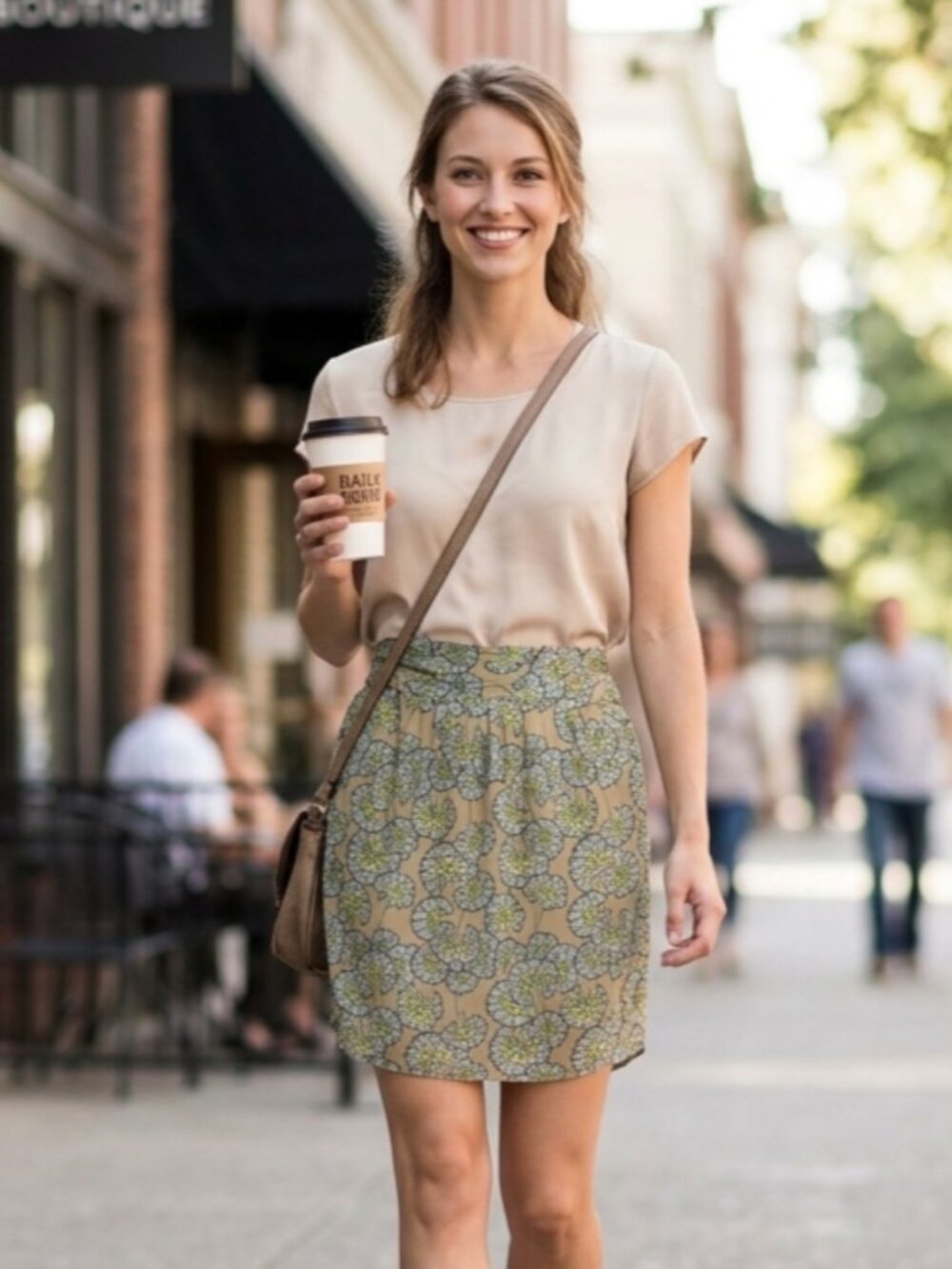 Rachel Mara Ultra Light Silk Floral Mini Skirt